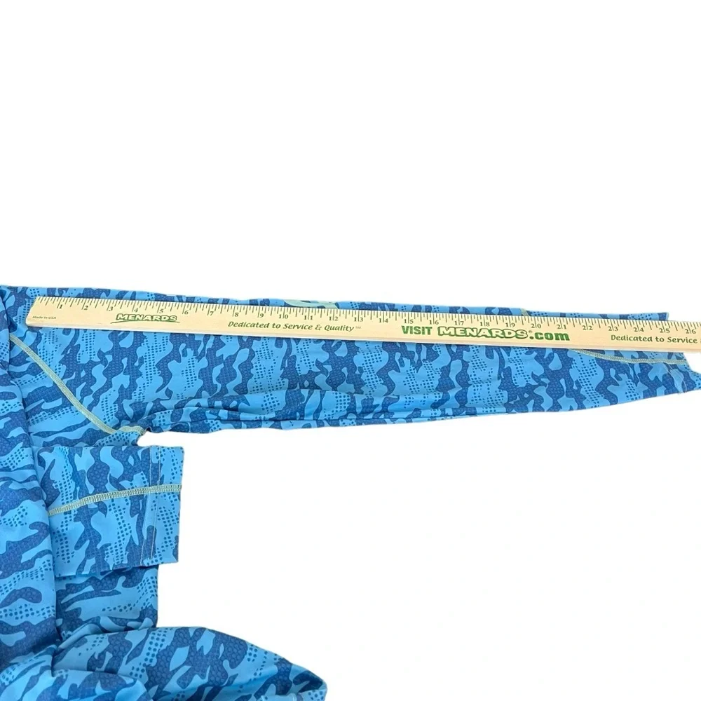 Hook & Tackle Shirt Mens Medium UPF 50+ Aqua Blue Camouflage T-Shirt (362) - Picture 5 of 10